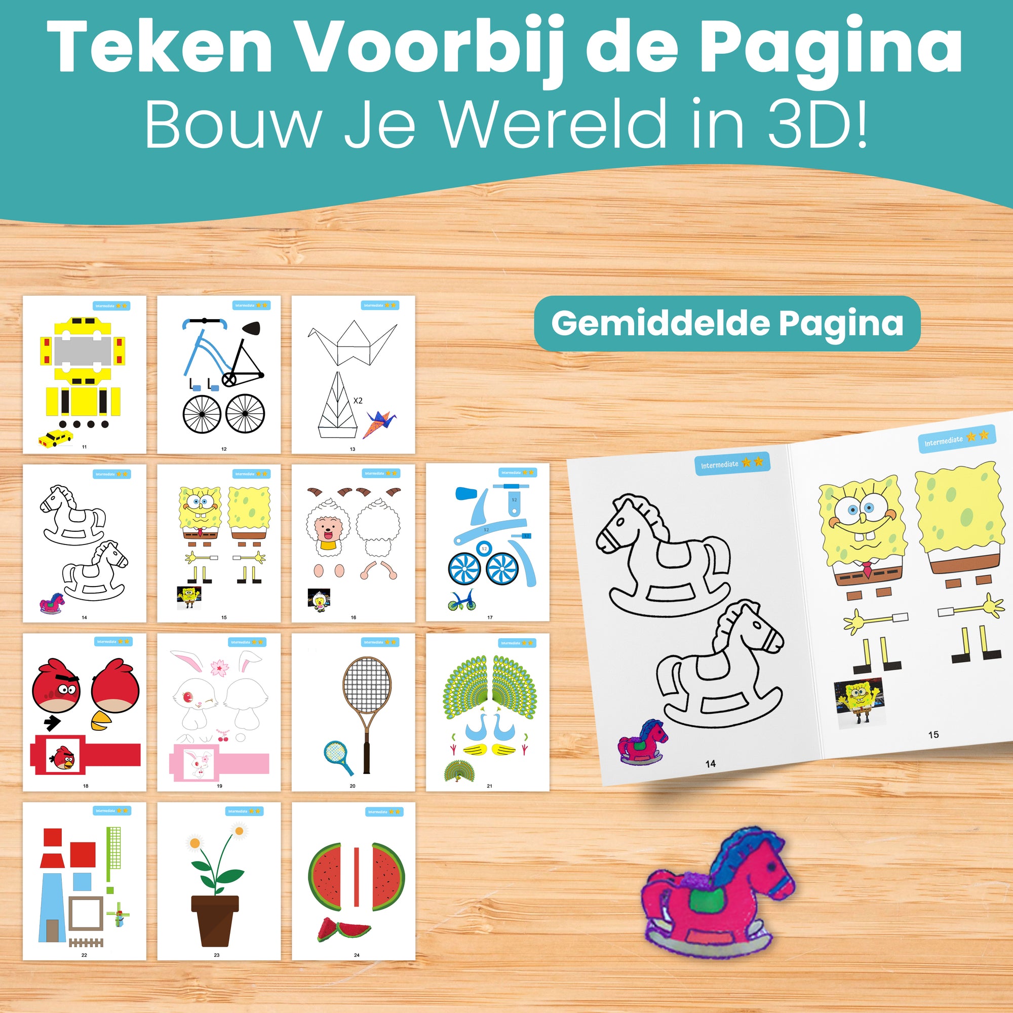 3D Pen Drawing Book XXL - 40 Templates