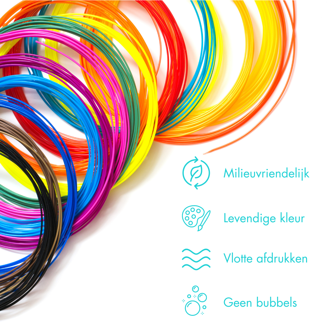 Filamentin täyttö - 100 m - 10 väriä