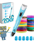 3D Stift Starterpaket - Recyceltes Filament - 10 Farben